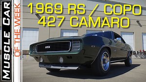 This 1969 Chevrolet Camaro features all the right numbers… and letters! How about COPO, 9561, 9737, 427… and RS on top! It’s a COPO Camaro with a 427, the Sports Car conversion package, and it features the Rally Sport styling package as well. It’s one of about 58 built this way, and it has a lineage to the famous Berger Chevrolet dealer as well. A very cool Camaro from The Brothers Collection. Subscribe: https://goo.gl/eEfeH9 http://www.musclecaroftheweek.com http://www.facebook.com/musclecaroft