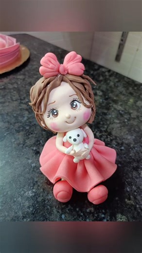 fondant baby girl topper 🥰 fondant princess tutorial ideas easy fondant topper hand fondant tutorial