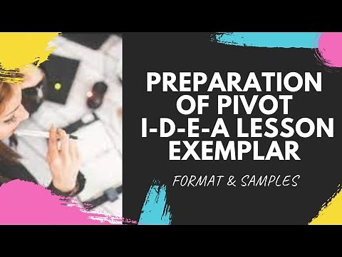 IDEA LESSON EXEMPLAR FORMAT AND SAMPLES