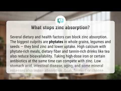 What stops zinc absorption? | Zinc Blockers