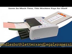 United Office Products F100 Automatic Paper Folding Machine, 200-Sheet Capacity, Folds Letter and L