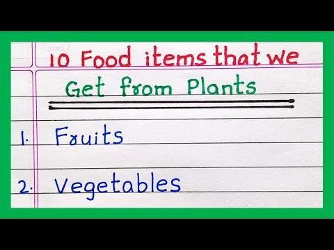 Food items that we get from Plants | 5 | 10 Food items that we get from Plants