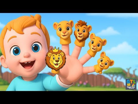 Lion Finger Family Song | Finger Family Song | Nursery Rhyme for Kids | Giggle Time Learning