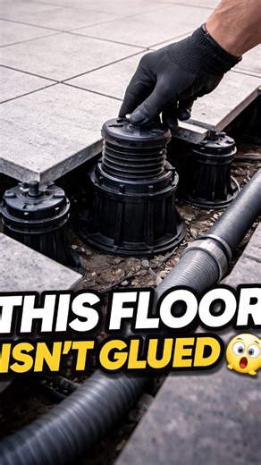 MIMBASIMBA 🦁 on Instagram: "This floor looks floating…😳 but it’s stronger than glued floors 👀 Engineering > illusion 🧠 . #EngineeringSecrets #SmartDesign #ArchitectureReels #ConstructionTech #MindBlown"