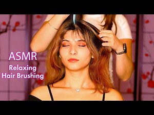 ASMR tingly hair brushing ultra relaxing brush sounds with gentle whispering, blissful pampering