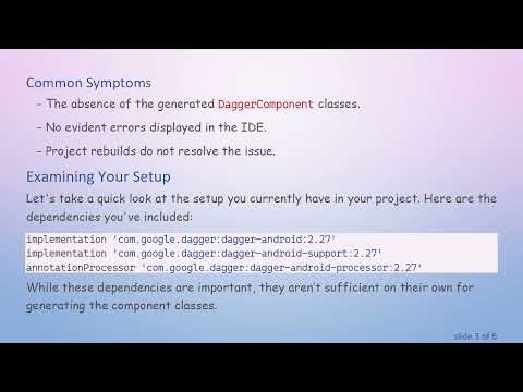 Understanding the Issue of Dagger 2 Component Class Not Generated in Android Development