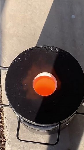 First Burn and Crucible Tempering - FB1Sb metal melting furnace - Devil Forge #shorts