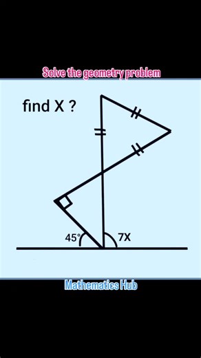 2.9K views · 70 reactions | Solve the geometry problem #geometryproblem #viralreels #viral #maths #solve #simplify | Mathematics Hub | Facebook