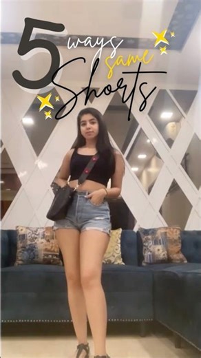 How to style the same shorts for different occasions ✨ #shorts #reuse #outfitrepeater
