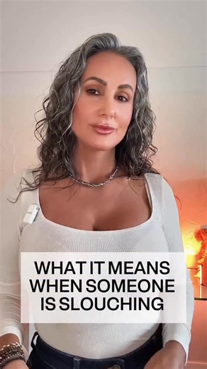 Slouching isn’t relaxation. It’s a signal. The body collapses when it wants to lower visibility, reduce threat, or disengage from power. If you know how to read posture, you see the truth long before words do. #bodylanguage #nonverbalcommunication #communicationskills #posture #psychologytricks | Liz Rose