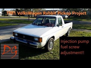 How to!!! Volkswagen diesel 1.5, 1.6, 1.9 diesel VE injection pump fuel screw adjustment