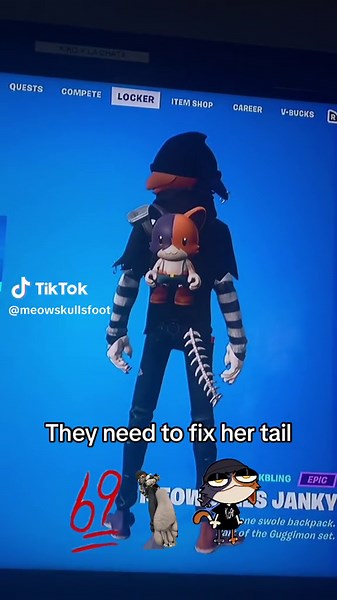 Fixing Meow Skulls' Tail in Fortnite