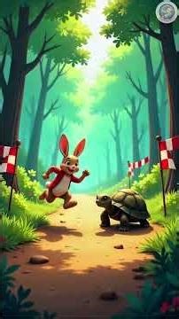 The Tortoise and the Rabbit | Kids Story #animation #kidsshorts #kidsstories #moralstory #cartoon