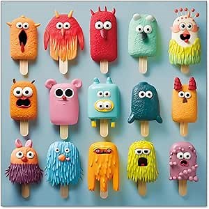 500 Pieces Jigsaw Puzzles for Adults and Teens and Kids Family Happy Gift Colorful Popsicles (Monster Popsicles)