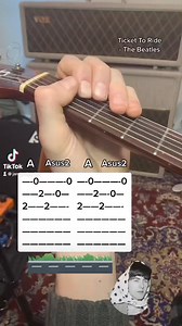 Ticket to Ride by the Beatles Intro riff. This is quite easy and pretty recognizable. #tickettoride #beatles #guitarriff #fyp | Jamparkguitar