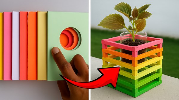 DIY - Best Use of Waste Cardboard and Bottle for Useful Craft