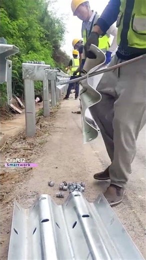 Installing Highway Safety Guardrails