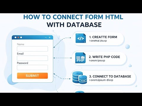 HOW To connect Html form with database|htlm|Database||php|