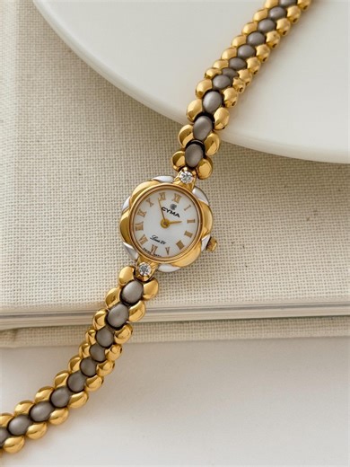 Vintage CYMA Louis XV Two Tone Bracelet Watch With Diamond, Vintage Women's Wristwatch - Etsy