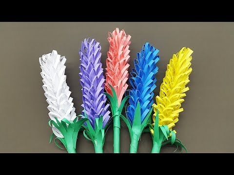 Paper Flowers Lavender DIY Crafts Tutorial for Children - Origami Flower Easy