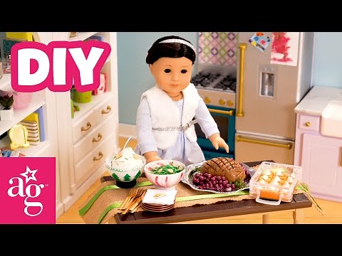 Mini Thanksgiving Dinner DIY For Your Doll | Doll DIY | ‪@AmericanGirl‬