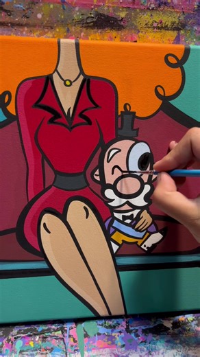 Happy Tuesday! Todays painting includes Miss Bellum and Mayor from the Powerpuff Girls✨ The size of this canvas is 11x14” and it is going for $150 on my website, Also including free shipping anywhere in the US✨ Click the link in my bio to buy!❤️ #fyp #artist #powerpuffsgirls