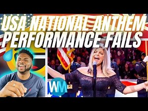 🇬🇧BRIT Reacts To THE WORST USA NATIONAL ANTHEM PERFORMANCE FAILS!