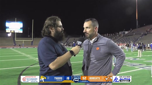 WATCH: CSN's Chad Miller got Coach Mark Smith's thoughts on the 52-16 win tonight over Frenship on our postgame show. #AngryOrange | Concho Sports Network