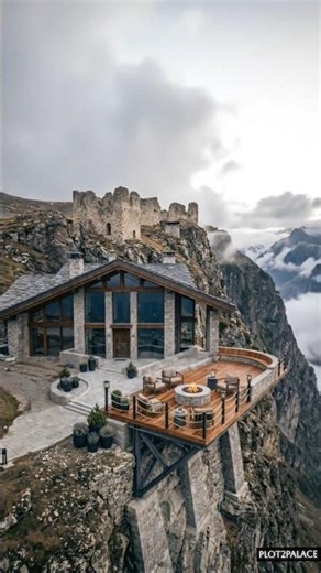 Extreme Cliffside Stone House Construction Time-lapse (Satisfying ASMR)#shorts#stone house