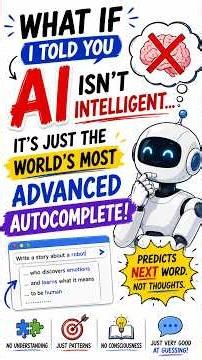 AI Isn't Intelligent — It's Just Advanced Autocomplete 🤯 How Generative AI Actually Works #Shorts