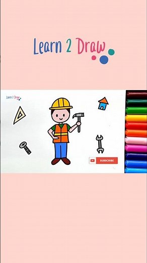 ENGINEER Drawing 🔧🔨🪛- Easy Drawing Videos - Learn 2 Draw #engineer ##easydrawing #kidsdrawing