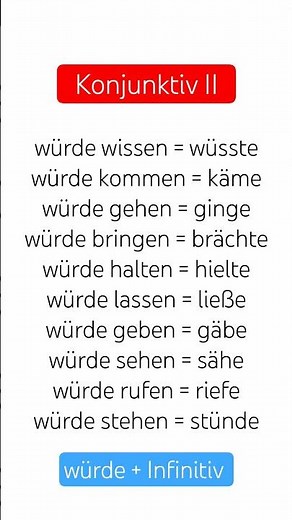 A2, B1, Konjunktiv II #würde #deutschlernen #deutsch #germangrammar exercises, Übungen