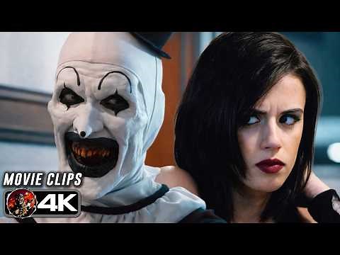 Art the Clown Terrorizes Tara in TERRFIER (2016) 4K