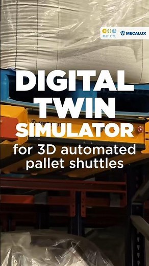The 3D Automated Pallet Shuttle—Now in a digital twin