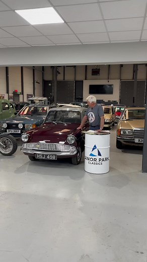 Look at this beautiful Ford Anglia 105E Deluxe! In fantastic condition, George give us a quick insight into the history of this car! www.manorparkclassics.com #classic #cars #ford #fordanglia #anglia #auction | Manor Park Classics