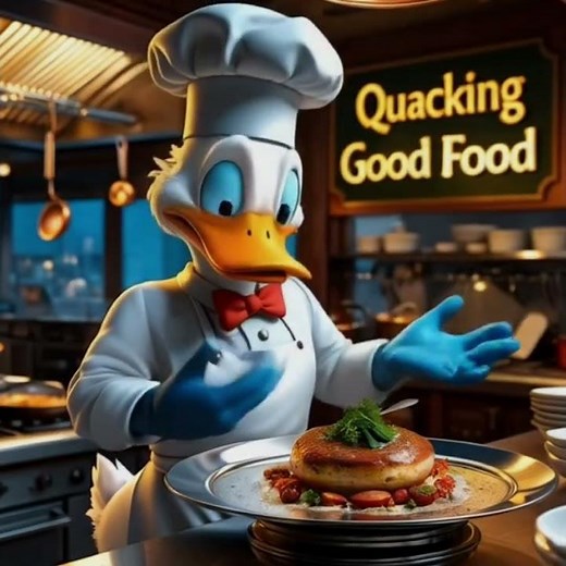 When Donald Duck is cooking