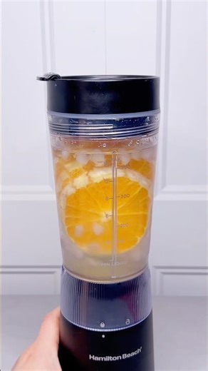 Fresh Orange Ice Mix in a Blender #asmr #shorts