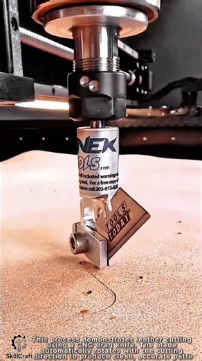Leather Cutting Work Tool Using CNC Drag Knife #worktool