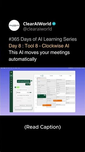 Day 8: Clockwise AI – Your calendar, but smarter. #aitools #ai