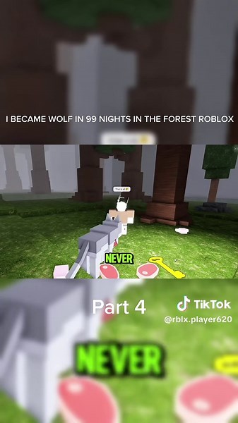 I Became Wolf in 99 Nights in the Forest on Roblox