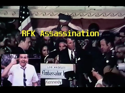 Live TV Camera footage: RFK 1968 Assassination at Ambassador Hotel in Los Angeles on June 5, 1968