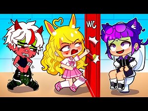 TOILET BATTLE #2 🚽🚽 Awkward Moments In The Bathroom 🚽🚽 | Gacha Life | Clap! Snap!