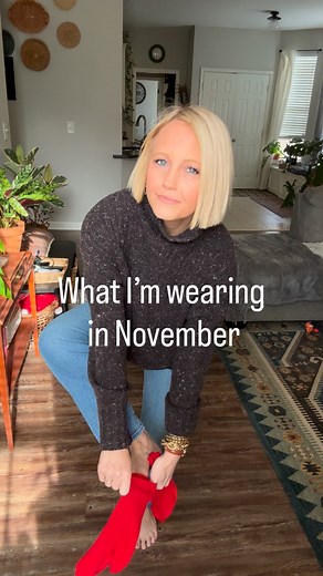 These bright red socks made me smile all day ❤️ @poloralphlauren socks @jcrew sweater @levis jeans @target shoes @oldnavy bag @sezane scarf @buxomcosmetics lipgloss #getreadywithme #outfitoftheday #falloutfitideas #ootd #cleftlip | Serena Heid