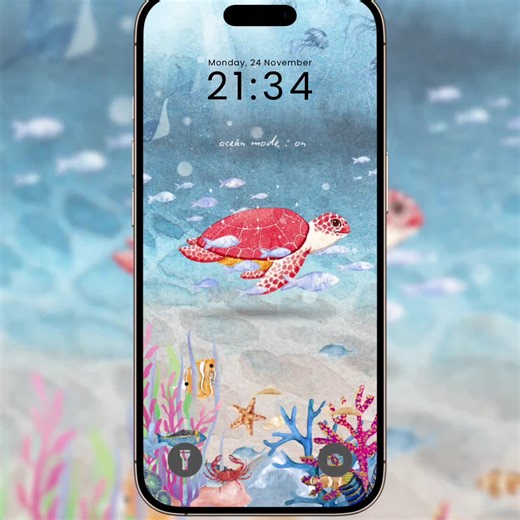 Phone Wallpapers & Digital Art - Minimal, Blue, Sea Ocean Relaxing Background Pack - Etsy