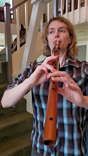 Figured Red Cedar Native American Style F Sharp Flute by Stellar Flutes