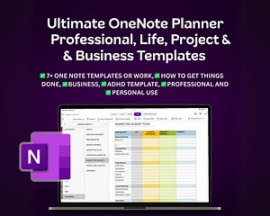 Onenote Planner Templates: Work, Life, ADHD, Business (digital Download Bundle) - Etsy Australia