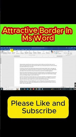 Mastering FANCY Borders in MS Word Made Easy!