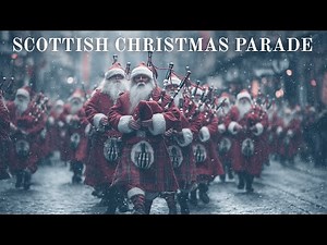 Santa Bagpipe Parade Takes Over Christmas 🎄 Scottish Winter Magic