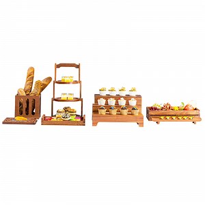 [Hot Item] Wooden Bread Food Display Cake Tray Buffet Pastry Rack Dessert Catering Supplies