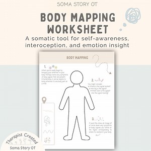 Somatic Therapy Body Mapping Worksheet: Interoceptive Awareness (PDF Download) - Etsy